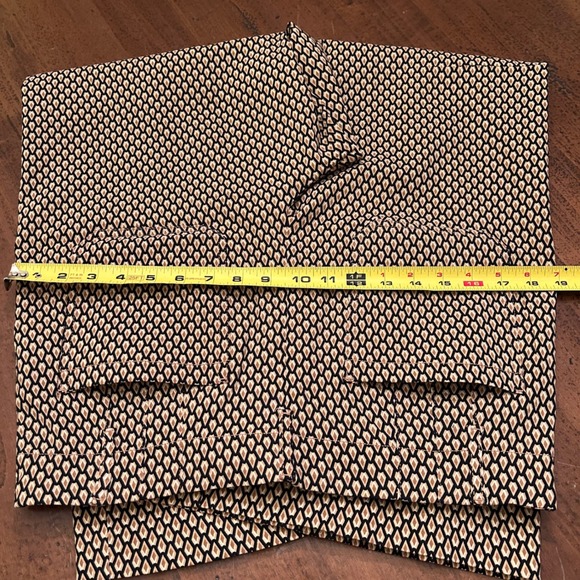 Jules & Leopold Geometric Print Wide Leg Pants Black Gold Beige Size Large - Picture 10 of 12